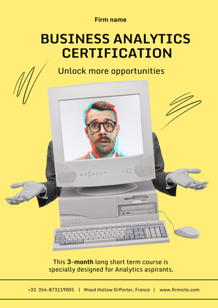 Ontwerpsjabloon van Poster van Business Analytics Certification Courses