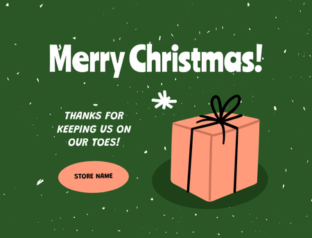 Karácsonyi ünnep köszöntés ajándékkal Postcard 4.2x5.5in tervezősablon