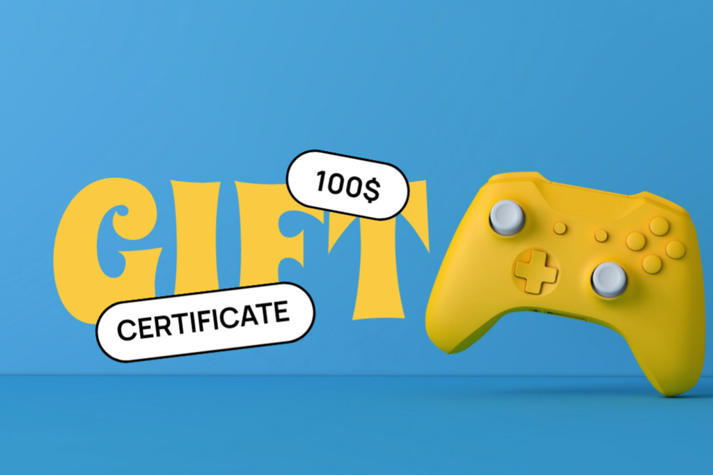 Template di design Irresistible Gaming Gear Deal Gift Certificate