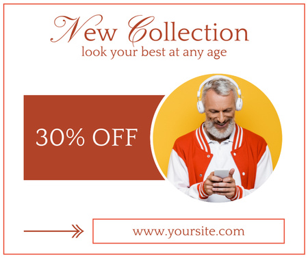 Template di design New Fashion Collection For Elderly With Discount Facebook