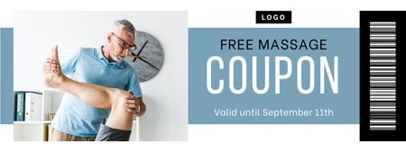 Пропозиція безкоштовного спортивного масажу Coupon – шаблон для дизайну