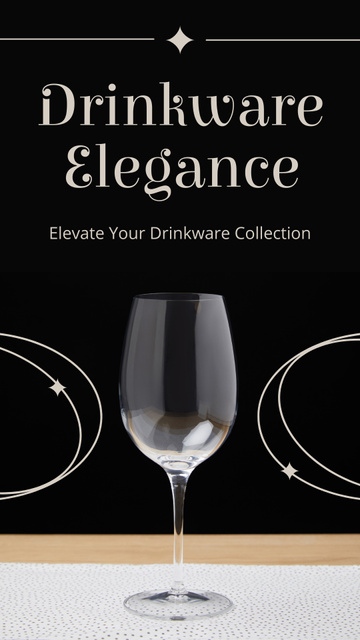 Modèle de visuel Tailored Wineglass In Drinkware Collection Offer - Instagram Story