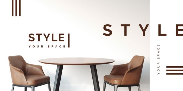 Stylish Interior Quote with Modern Furniture Image Šablona návrhu