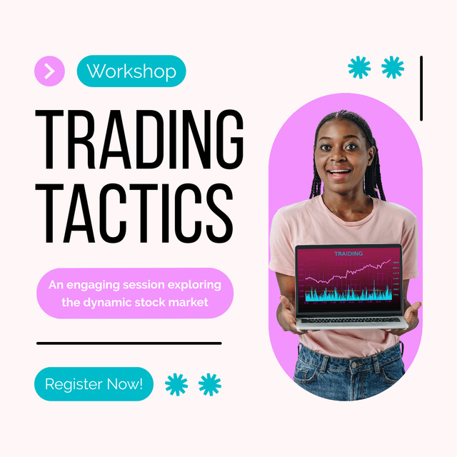 Plantilla de diseño de Workshop on Stock Trading Tactics LinkedIn post 