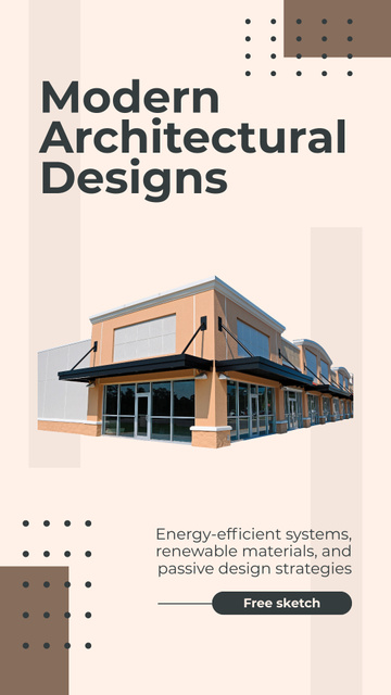 Ad of Architectural Designs with Modern Mansion Instagram Story Design Template