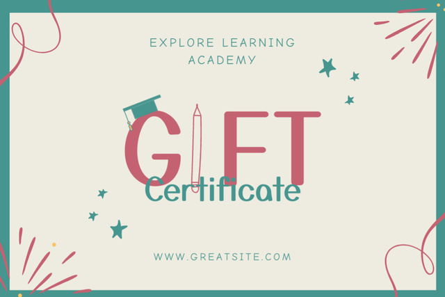 Szablon projektu Special Offer of Learning in Academy Gift Certificate