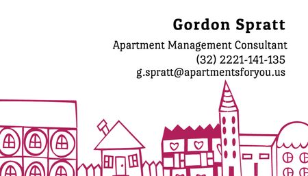 Apartment Manager Services Business Card US Design Template