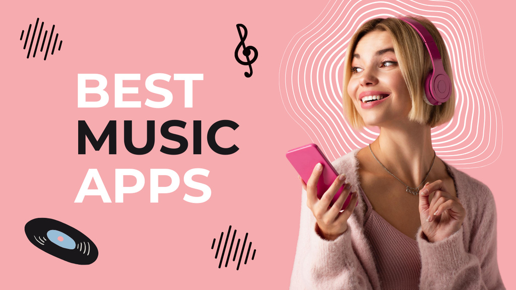 Template di design Best Music Apps Youtube Thumbnail