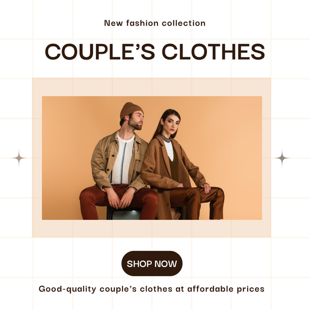 Couples Clothing Collection Advertisement Instagram Modelo de Design