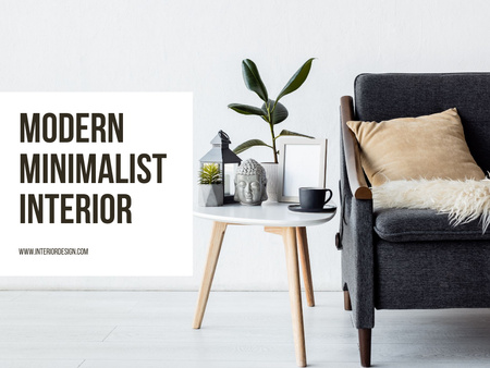 Modern Minimalist Interior and Designers Team Presentation – шаблон для дизайну