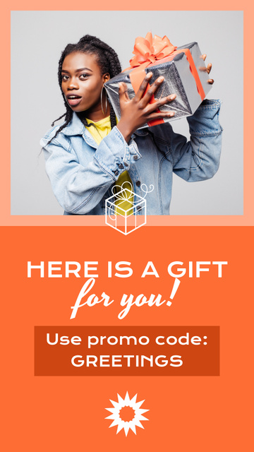 Lovely Presents From Shop With Promo Code Instagram Video Story Modelo de Design