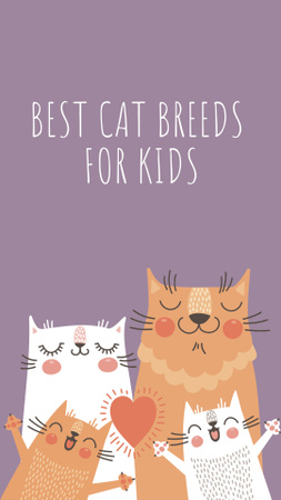 Template di design Funny Cat family Instagram Story