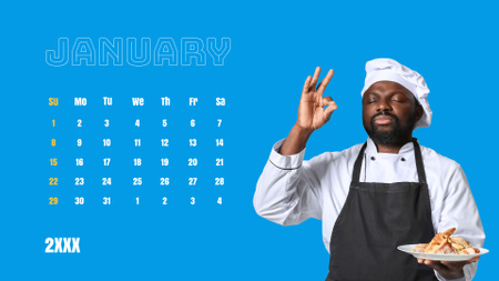 People of Different Professions Calendar Design Template