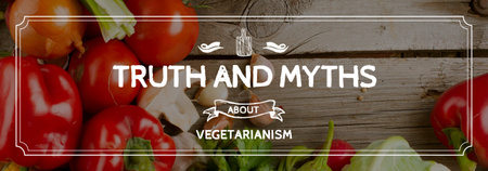 Plantilla de diseño de Concepto de comida vegetariana con verduras frescas Tumblr 