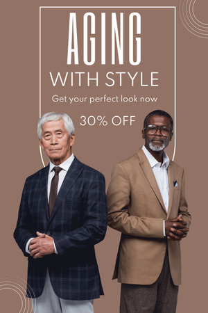 Platilla de diseño Formal Suits For Elderly Sale Offer Pinterest