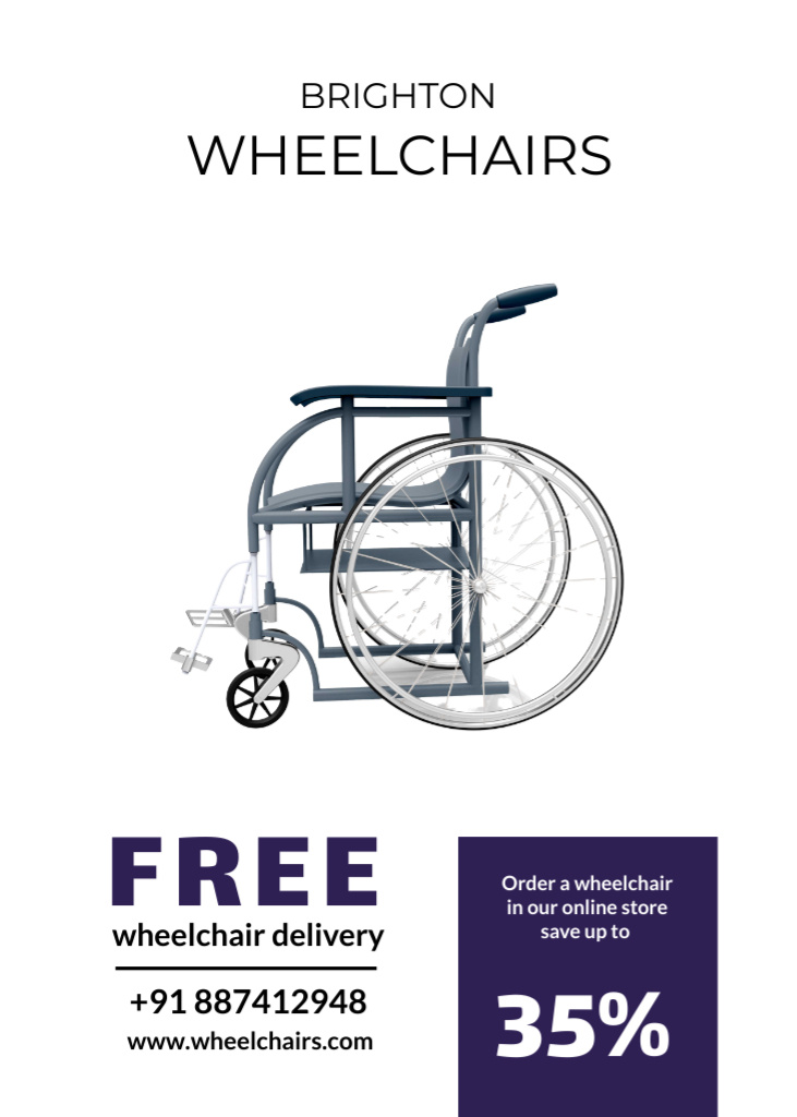 Wheelchairs Store Offer Flayer Tasarım Şablonu