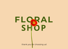 Flower Shop Thank You Message