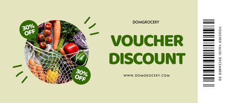 DIscount For Fresh Veggies In Net Bag Coupon 3.75x8.25in Design Template