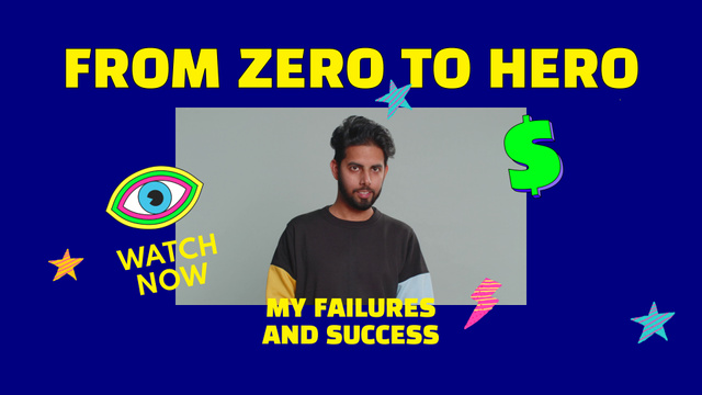 Plantilla de diseño de Guide to Starting Business from Zero to Hero YouTube intro 