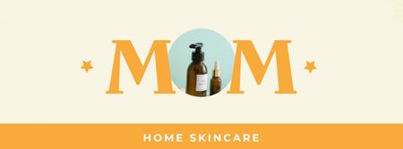 Ontwerpsjabloon van Facebook cover van Home Skincare Offer on Mother's Day