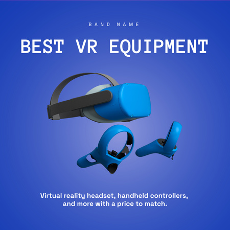 VR Equipment Sale Offer Animated Post Design Template