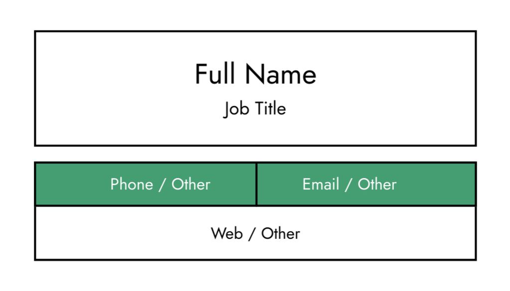 Brief Information About Company Worker Business Card US – шаблон для дизайну