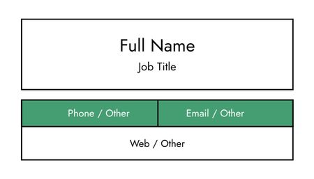 Template di design Brevi informazioni sul lavoratore dell'azienda Business Card US