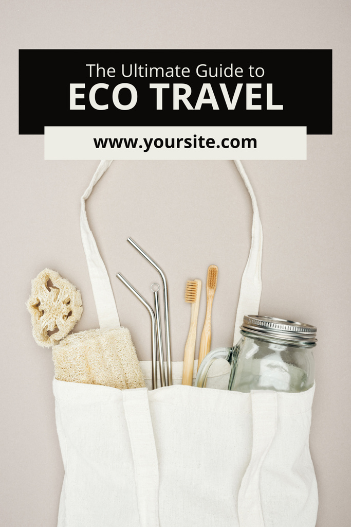 Designvorlage Get Your Eco Travel Guide für Pinterest