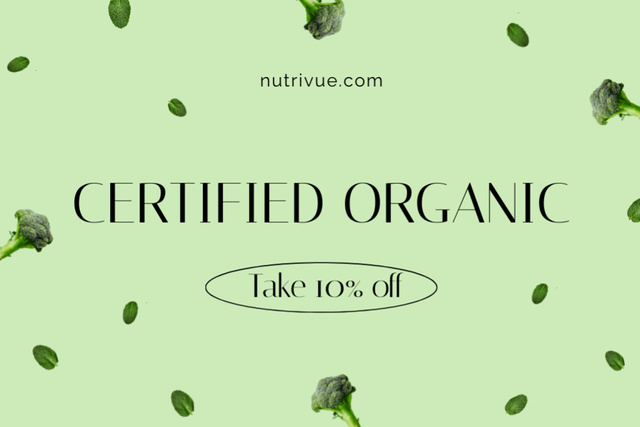Platilla de diseño Nutritional Supplements Offer with Broccoli Label