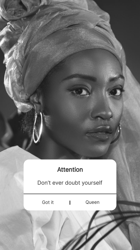 Designvorlage African woman for inspirational für Instagram Story