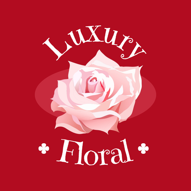 Ontwerpsjabloon van Animated Logo van Luxury Floral Design Services Ad
