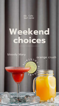 Offer of Tasty Cocktails Instagram Story Design Template