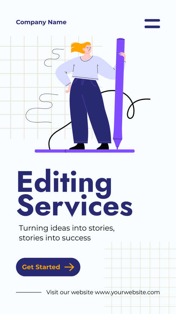 Editing Services Offer For Improving Brands Instagram Story Modelo de Design