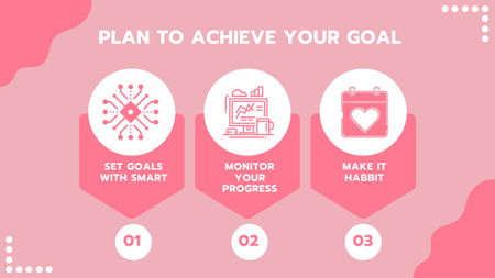 Ontwerpsjabloon van Timeline van Plan om persoonlijk doel te bereiken