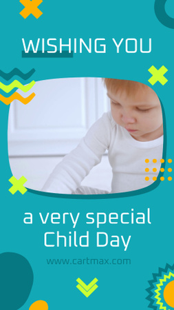 Children's Day Cute Greeting Instagram Video Story Design Template