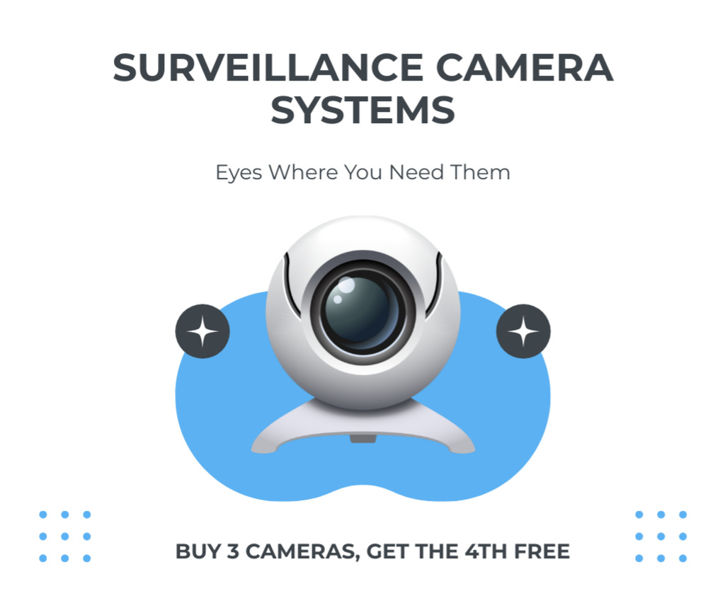 Modèle de visuel Offer of Free Surveillance Camera - Facebook