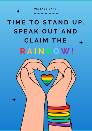Pride Month Announcement Poster 28x40in Design Template