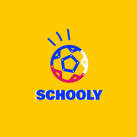 Reklama na školní obchod ve žluté barvě Animated Logo Šablona návrhu