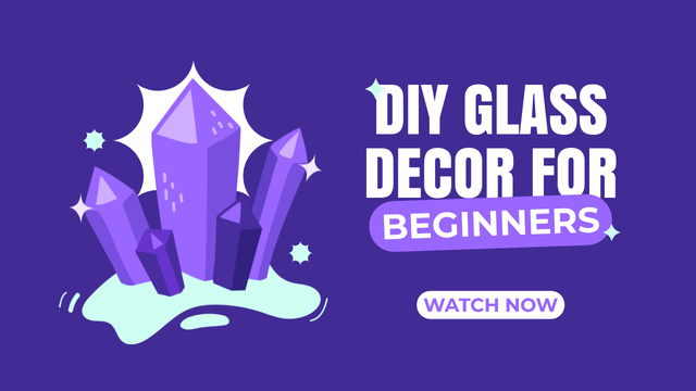 DIY Glass Decor for Beginners Youtube Thumbnailデザインテンプレート