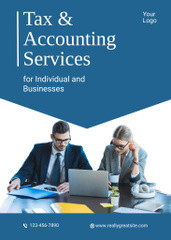 Special Offer of Tax and Accounting Services with Man and Woman