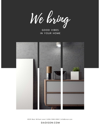Furniture Store Ad Poster US Modelo de Design