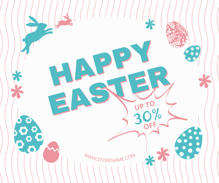 Easter Sale Promotion Facebook Design Template