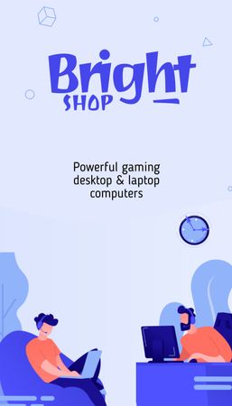 Game Equipment Store Business Card US Vertical Tasarım Şablonu