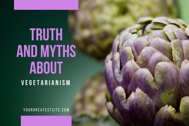 Truth and Myths about Fresh Artichokes Flyer 4x6in Horizontal Design Template