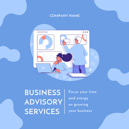 Business Advisory Services Animated Post Design Template