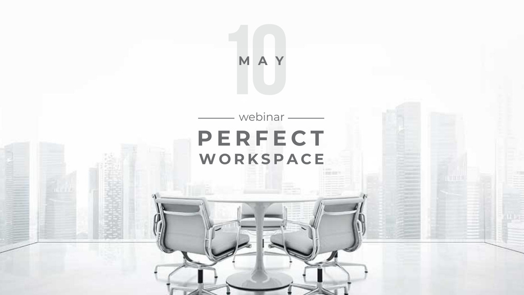 Template di design Workspace on City Background FB event cover