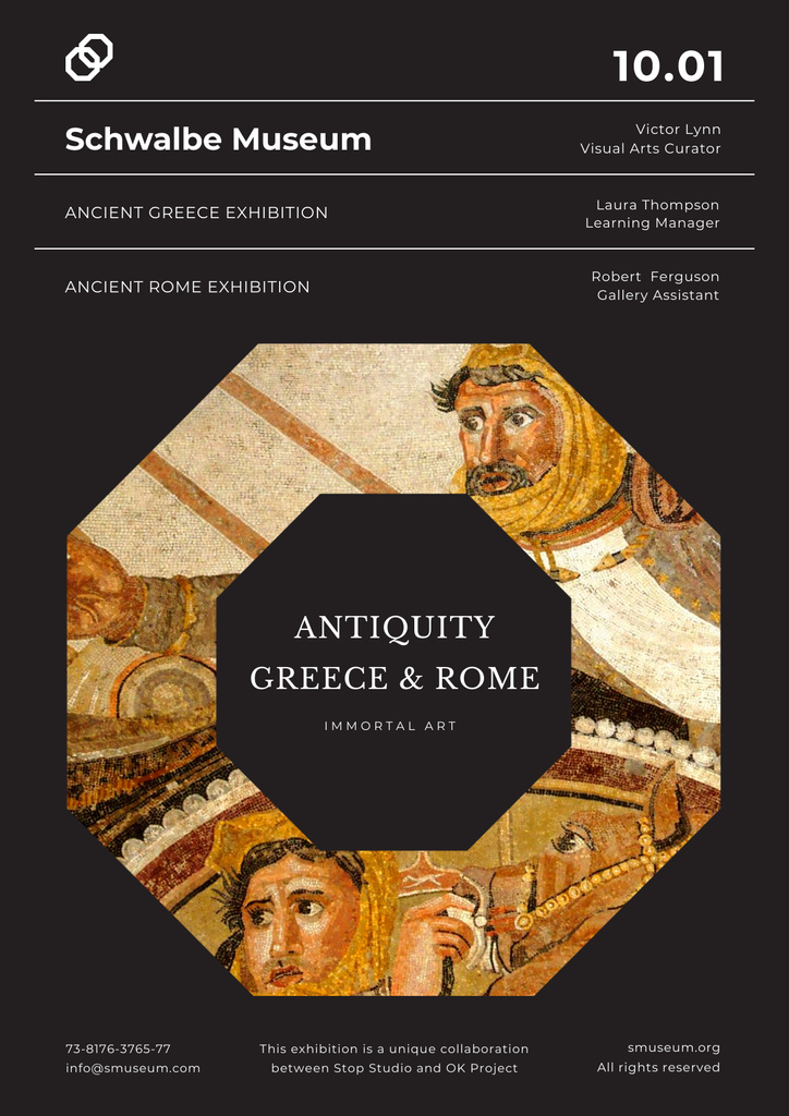 Ontwerpsjabloon van Poster van Ancient Greece and Rome exhibition