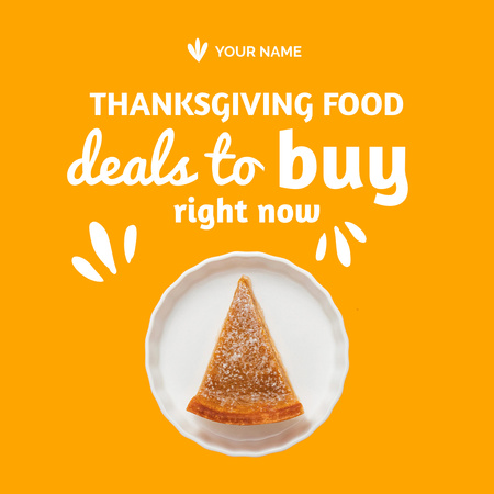 Thanksgiving Food Offer Instagram Design Template
