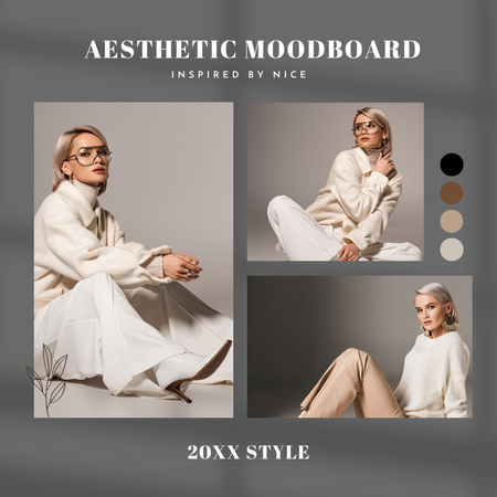 Coleção de roupas femininas estéticas Instagram Modelo de Design