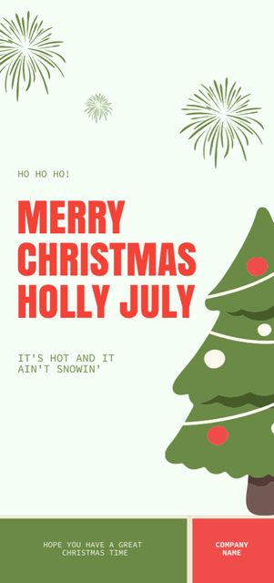 Enchanting Christmas Party in July with Christmas Tree Flyer DIN Large Design Template